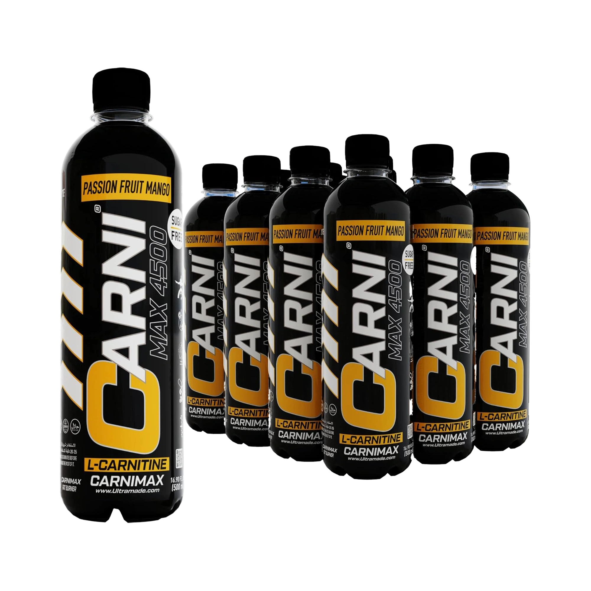Carnimax L-Carnitine – Passion Fruit Mango – 0g Sugar, 4500mg L-Carnitine - Ultramade
