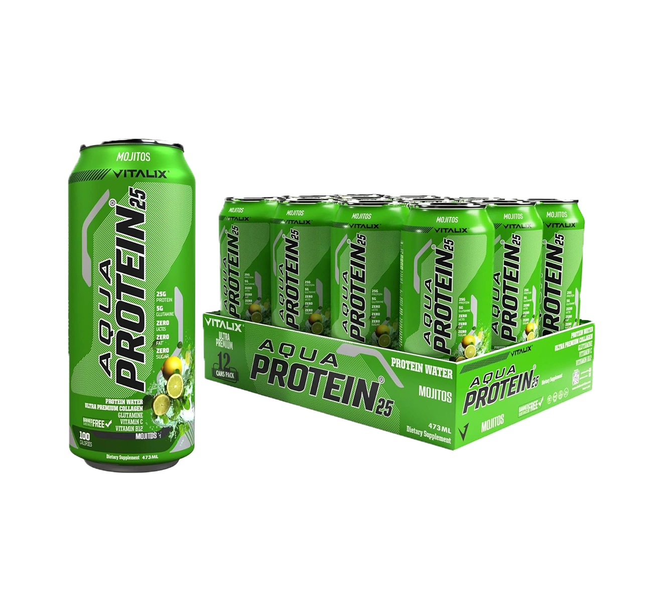 VITALIX Aqua Protein 25 Protein Water - Mojito - Ultramade