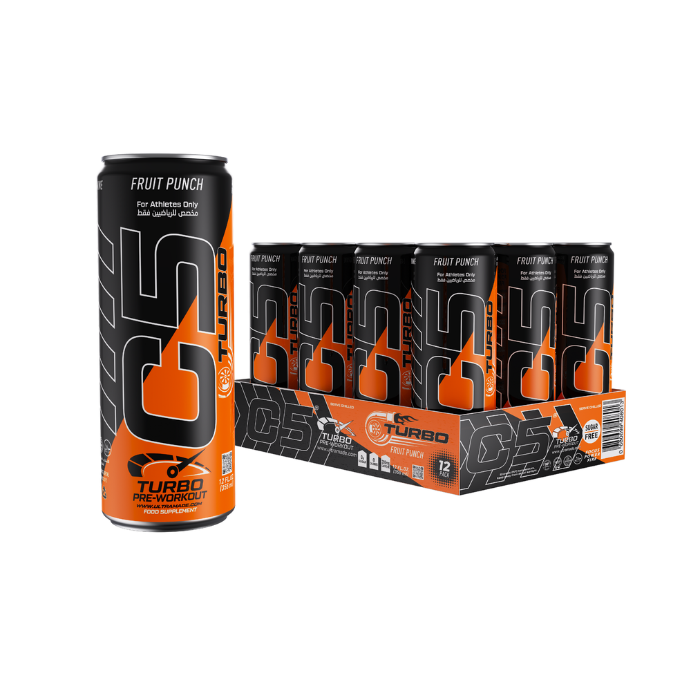 C5 Turbo Pre-Workout Drink – Fruit Punch – 355 ml | 200 mg Caffeine