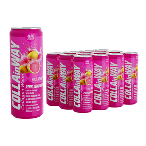 COLLAinWay Collagen Drink 5000mg - Zero Sugar,10mg Biotin - Pack of 12 -  Pink Lemonade