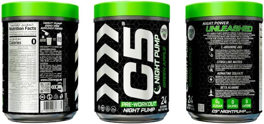 C5 Night Pump Pre Workout Powder Green Apple - Ultramade