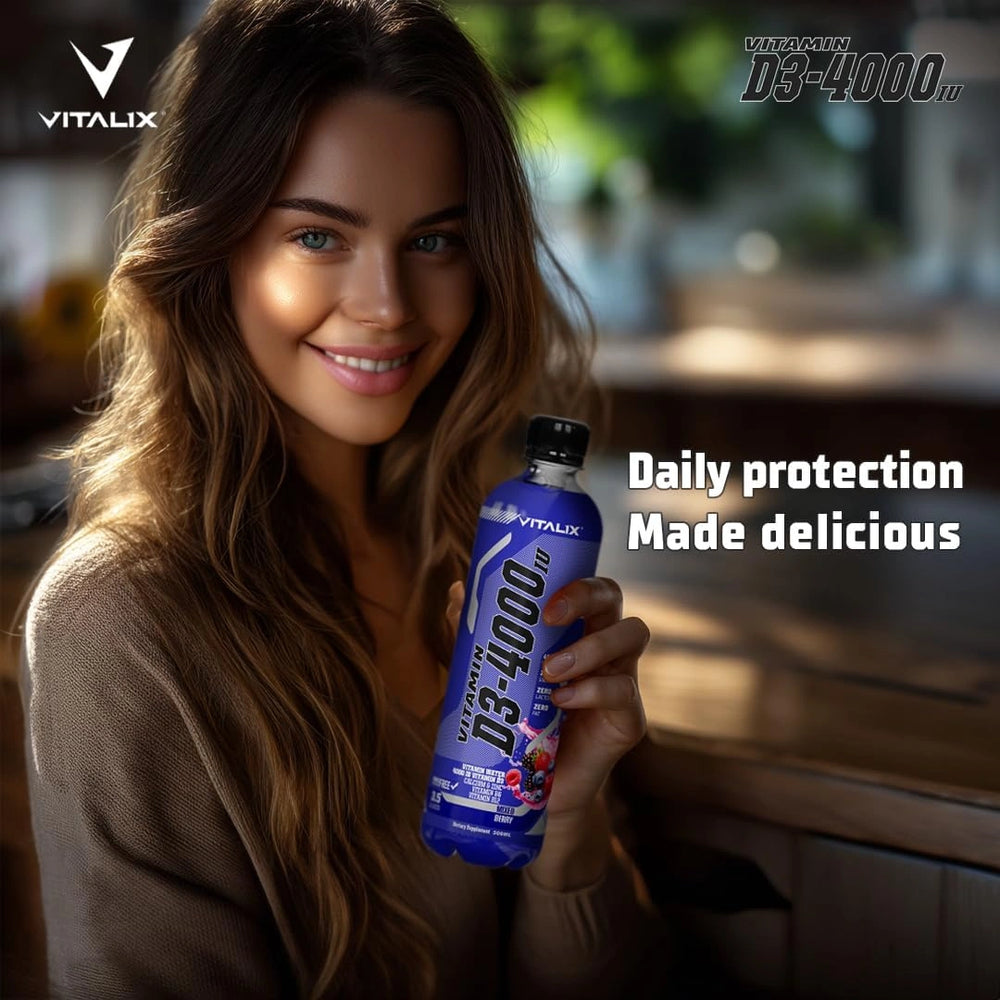 Vitamin D3-4000 Vitamin Water, Zero Sugar - Mixed Berry