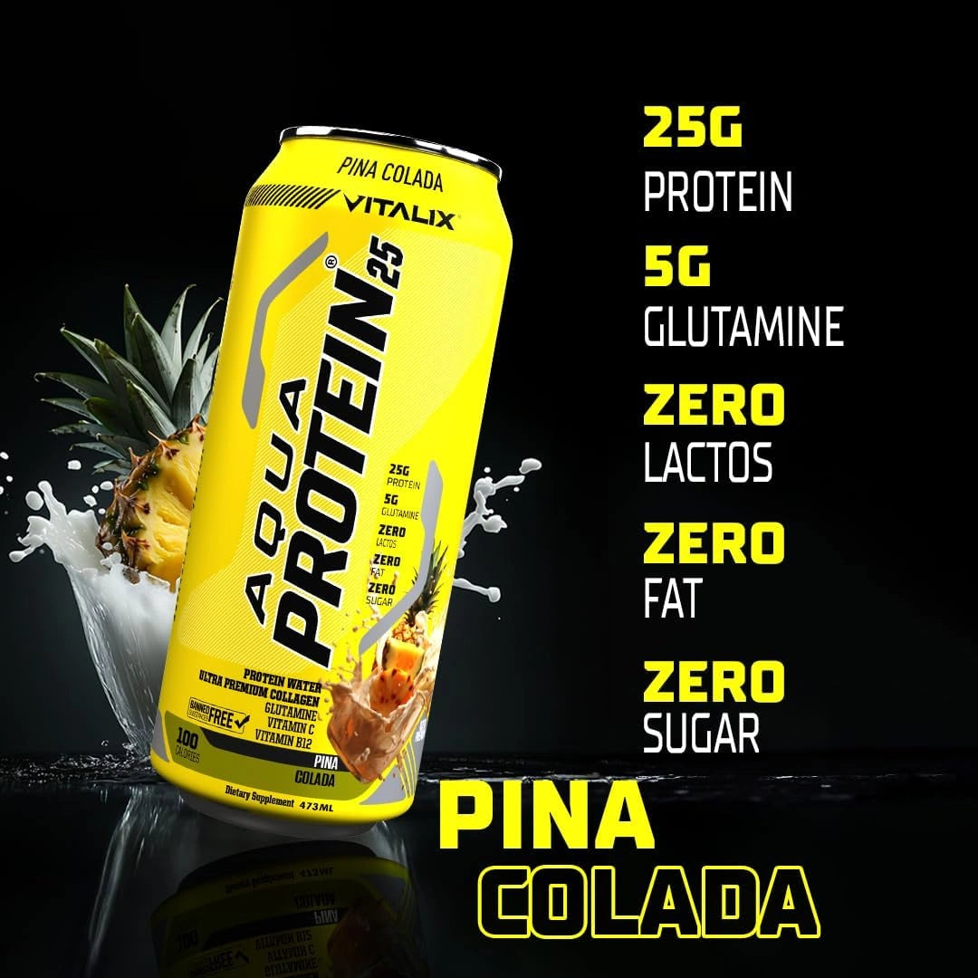 VITALIX Aqua Protein 25 Protein Water - Pina Colada - Ultramade