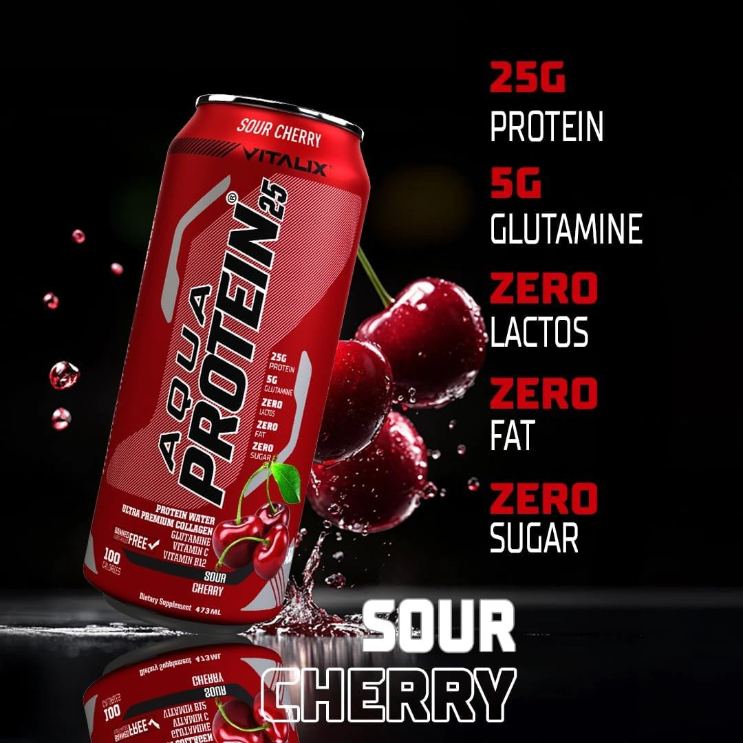 VITALIX Aqua Protein 25 Protein Water - Sour Cherry - Ultramade