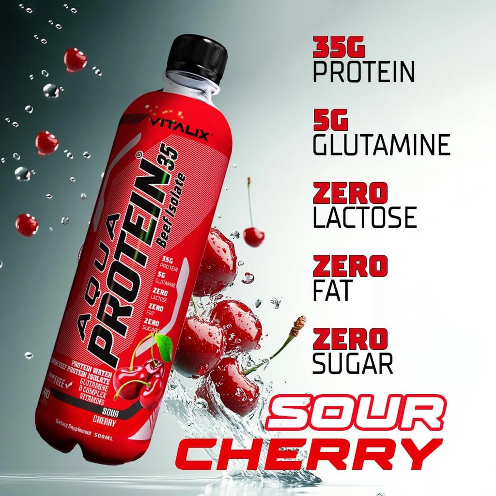 Aqua Protein 35 Premium Beef Protein Isolate - Sour Cherry - Ultramade