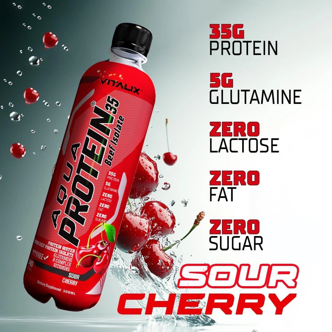 Aqua Protein 35 Premium Beef Protein Isolate - Sour Cherry - Ultramade