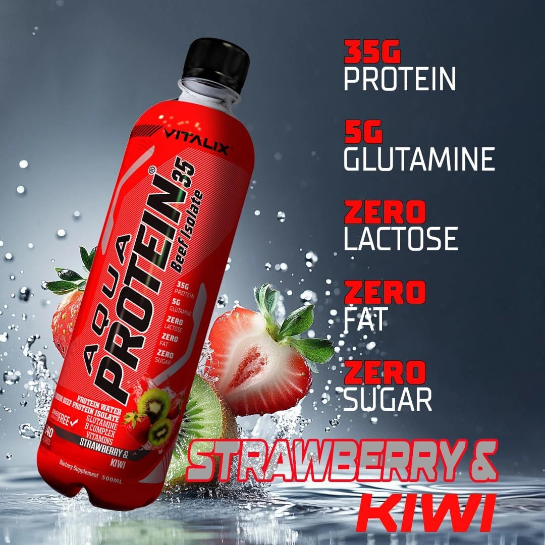 Aqua Protein 35 Premium Beef Protein Isolate - Strawberry & Kiwi - Ultramade