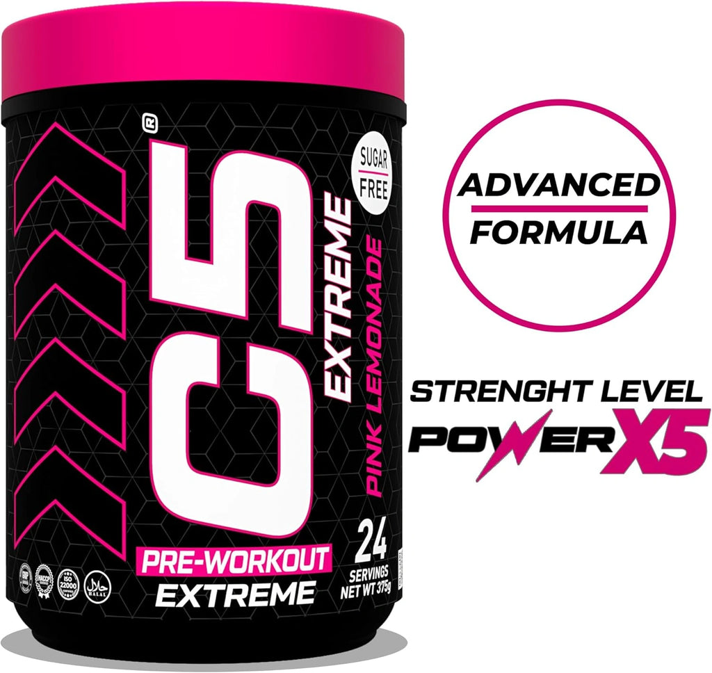 C5 Extreme Pre Workout Powder Pink Lemonade - Ultramade