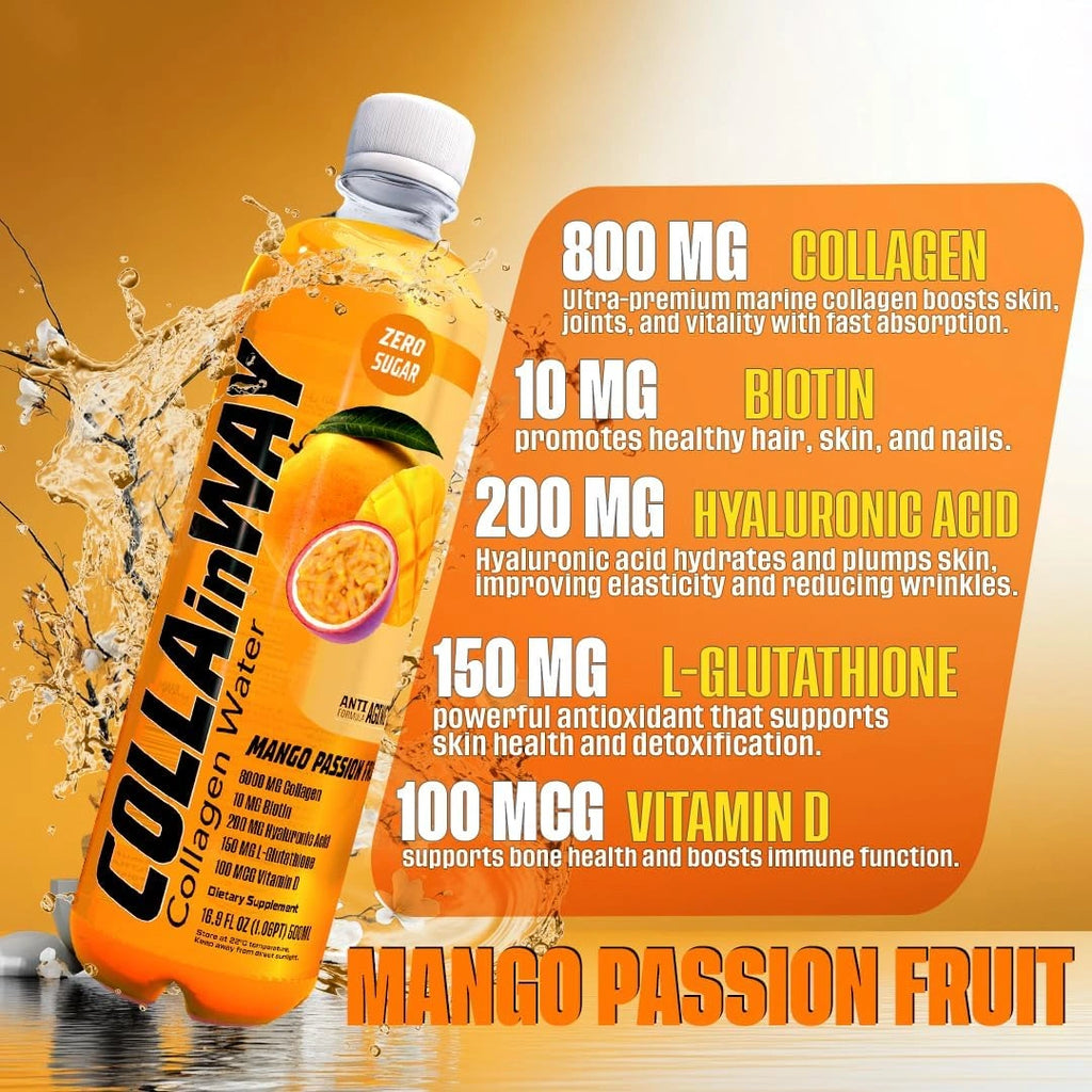 Collainway Collagen Drink 8000mg - Mango Passion Fruit - Ultramade