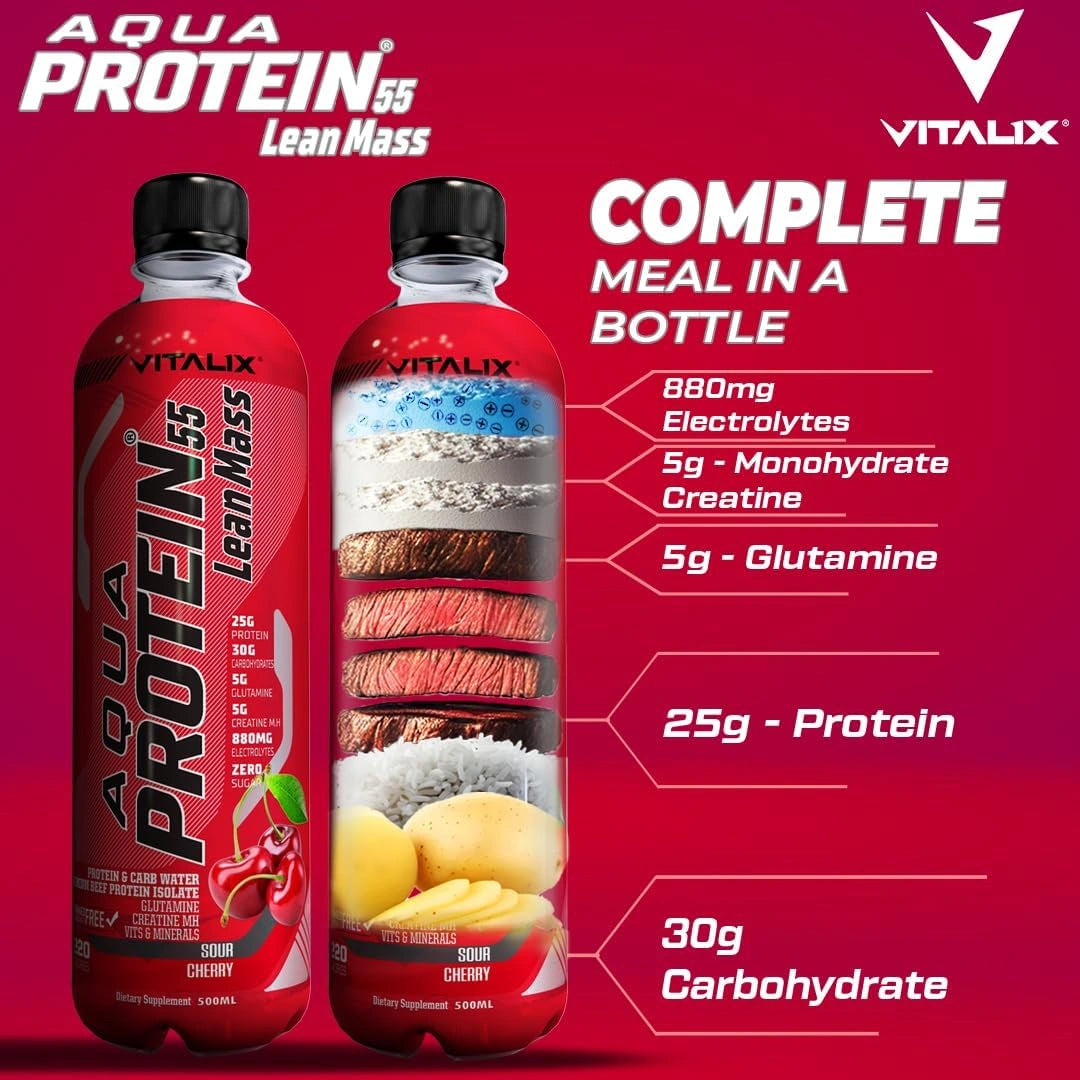 Aqua Protein 55 Lean Mass  Post Workout Drink - Sour Cherry - Ultramade
