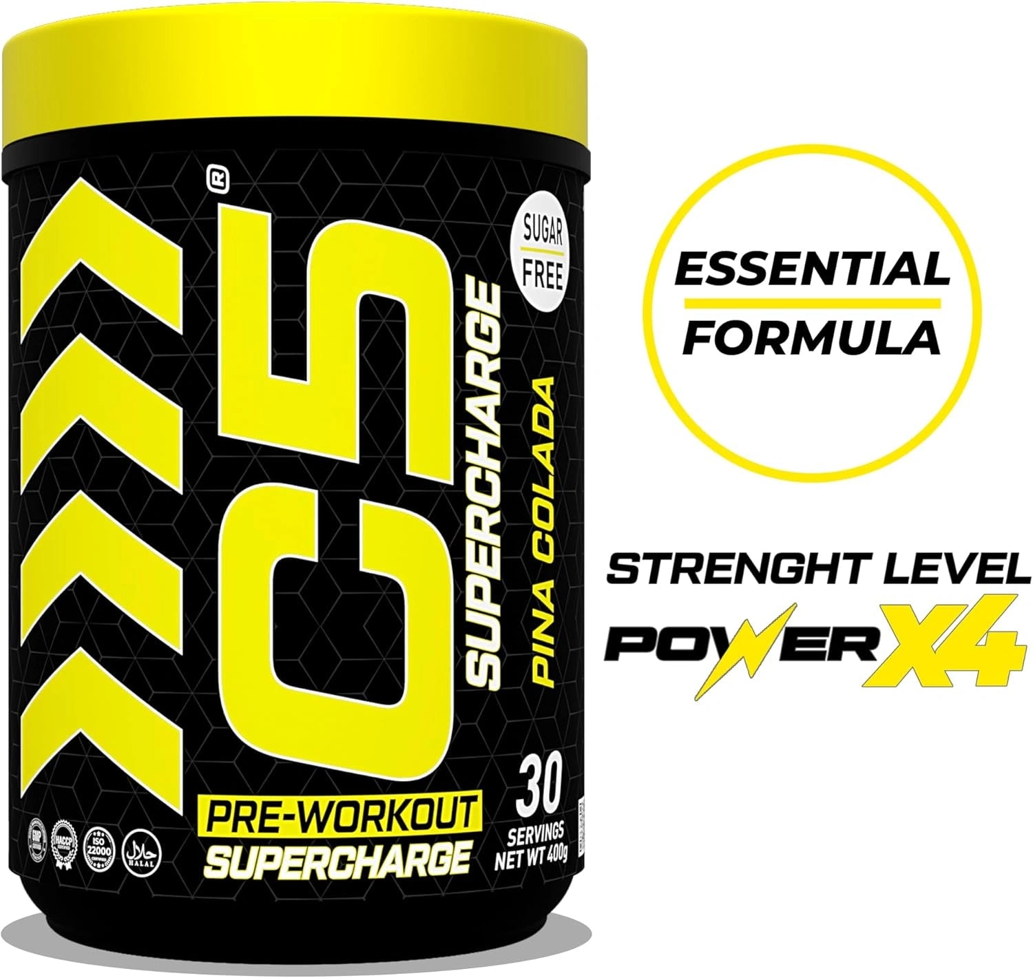 C5 Supercharge Pre Workout Powder Pina Colada - Ultramade