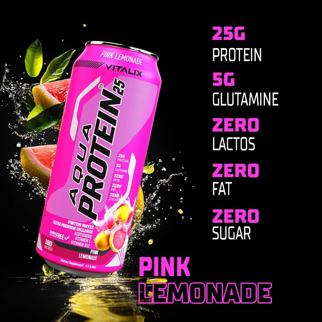 VITALIX Aqua Protein 25 Protein Water - Pink Lemonade - Ultramade