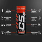 C5 SHOT Pre-Workout Drink | 80ml Liquid Energy Shot | 200mg Caffeine - Sour Cherry - Ultramade