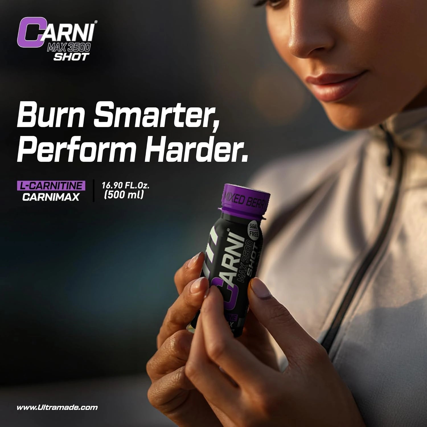 Carni Shot L-Carnitine Sugar-Free Mixed Berry Pack of 12 - Ultramade
