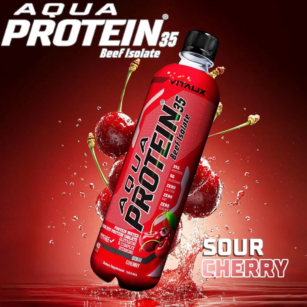 Aqua Protein 35 Premium Beef Protein Isolate - Sour Cherry - Ultramade