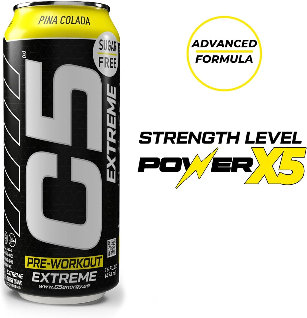 C5 Energy Drink Supercharge Pina Colada Pre Workout - Ultramade