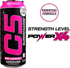 C5 Energy Drink Supercharge Pink Lemonade Pre Workout - Ultramade