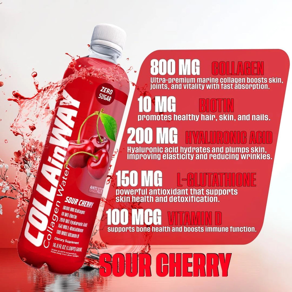 Collainway Collagen Drink 8000mg - Sour Cherry - Ultramade