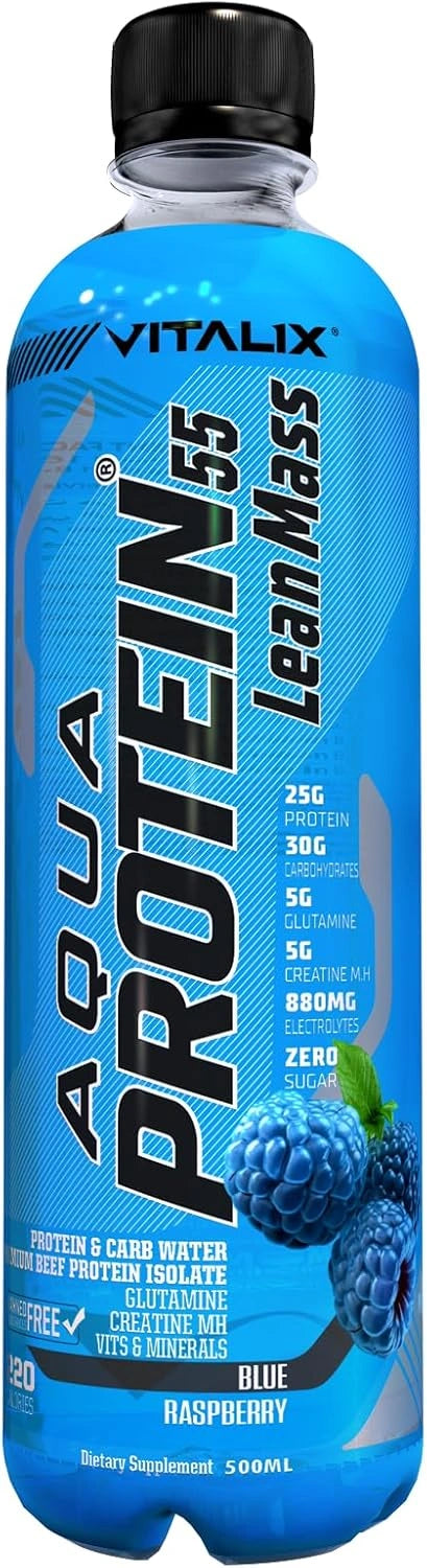 Aqua Protein 55 Lean Mass  Post Workout Drink - Blue Rasspberry - Ultramade