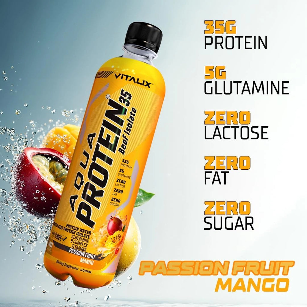 Aqua Protein 35  Premium Beef Protein Isolate - Mango Passion Fruit - Ultramade
