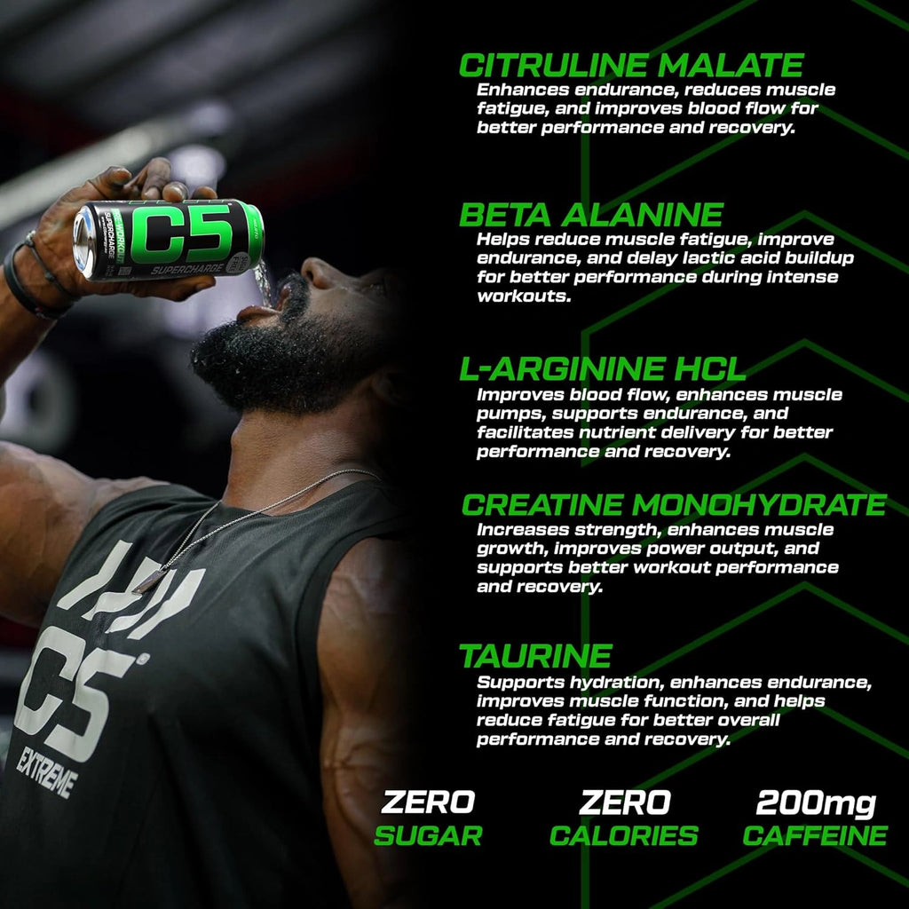 C5 Energy Drink Supercharge Mojito Pre Workout - Ultramade
