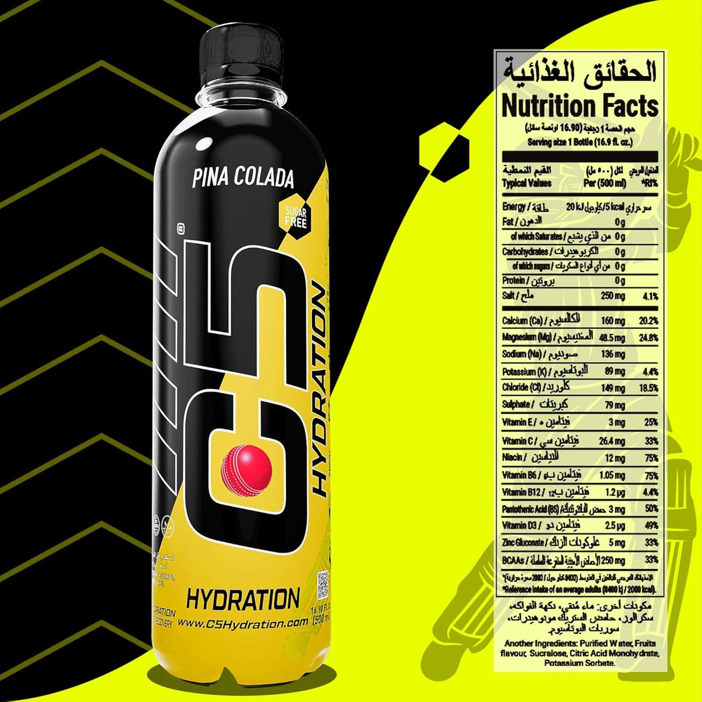 C5 Hydration  Pina Colada Electrolytes Vitamin Water- Zero Sugar - Ultramade