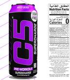 C5 Energy Drink Supercharge Mixed Berry Pre Workout - Ultramade