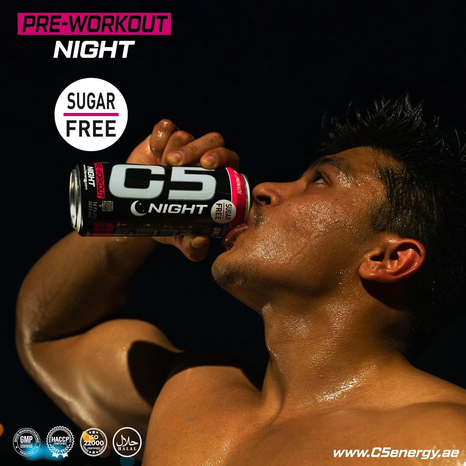 C5 Energy Drink Night Pink Lemonade, Pre Workout - Ultramade