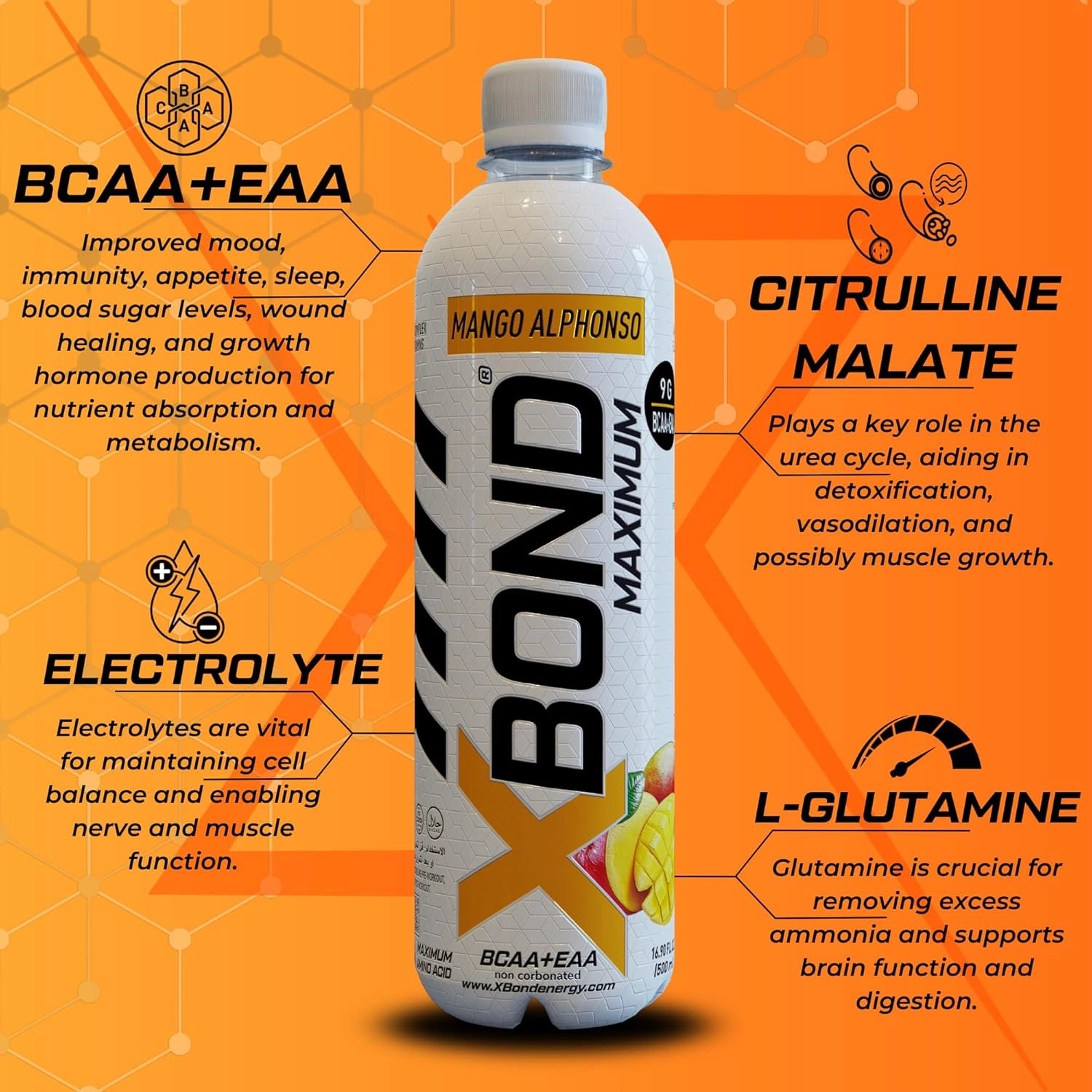 XBOND Drink Non Carbonated BCAA+EAA Mango Alponso - Ultramade