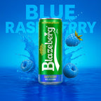 Blazeberg Raspberry Malt Flavour Drink, 0.0% Alcohol, Banned Substance Free, 355ml, Pack of 12 - Ultramade