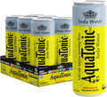 AquaTonic Soda Water Zero Sugar Premium Mixer - Naturally Sparkling Soda Water, Low Calorie Drink Mixer, 355ml Can - pack of 6 - Ultramade