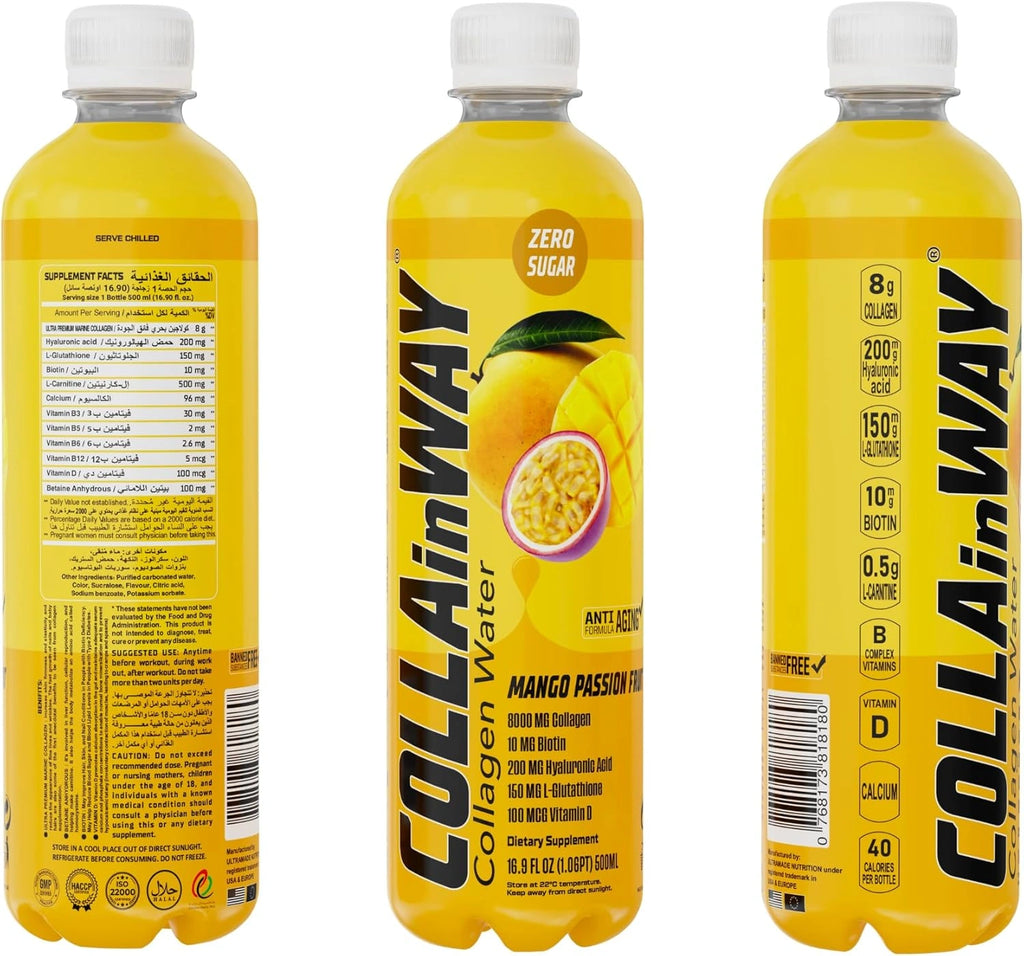 Collainway Collagen Drink 8000mg - Mango Passion Fruit - Ultramade