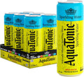AquaTonic Sparkling Water Zero Sugar - Naturally Sparkling Water, Low Calorie Drink Mixer, 355ml Can - pack of 6 - Ultramade
