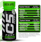 C5 PUMP Shot Pre-Workout, Caffeine-Free (Pack of 12,Green Apple) - Ultramade