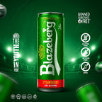 Blazeberg Strawberry Malt Flavour Drink, 0.0% Alcohol, Banned Substance Free, 355ml, Pack of 12 - Ultramade