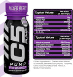 C5 PUMP Shot Pre-Workout, Caffeine-Free (Pack of 12, Mixed Berry) - Ultramade