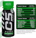 C5 PUMP Shot Pre-Workout, Caffeine-Free (Pack of 12, Mojito) - Ultramade