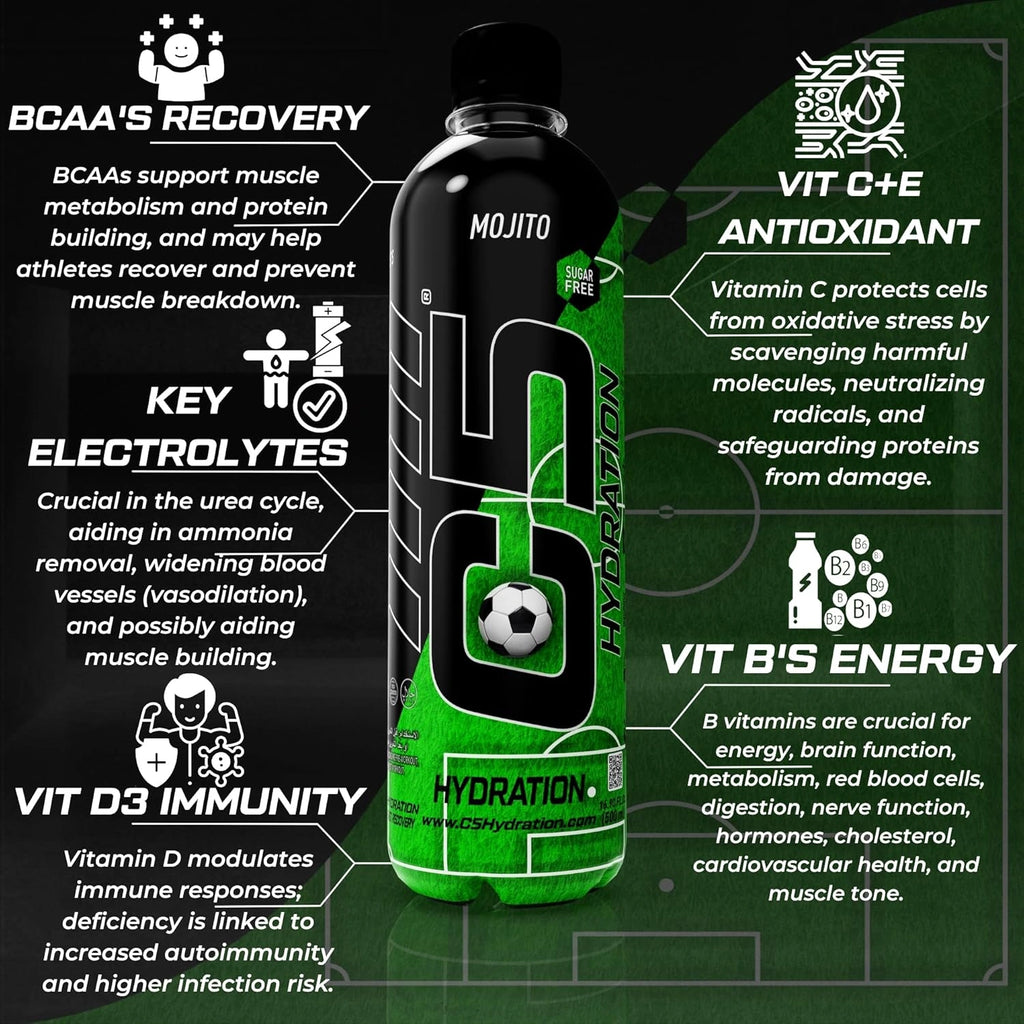 C5 Hydration Mojito Electrolytes Vitamin Water- Zero Sugar - Ultramade