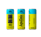 Aquatonic® Zero Sugar Sparkling Water – Naturally Alkaline Premium Mixer, 355ml Slim Can - Pakc of 12 - Ultramade