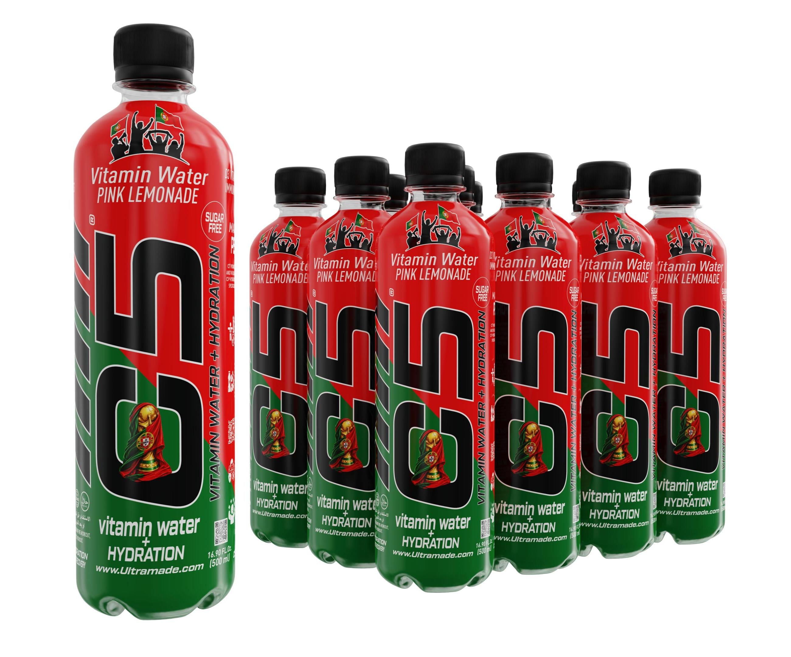 C5 Vitamin Water + Hydration Pink Lemonade – World Cup Portugal Edition