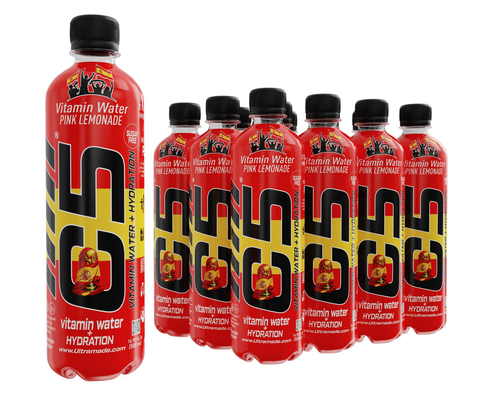 C5 Vitamin Water + Hydration Pink Lemonade – World Cup Spain Edition (Pack of 12)