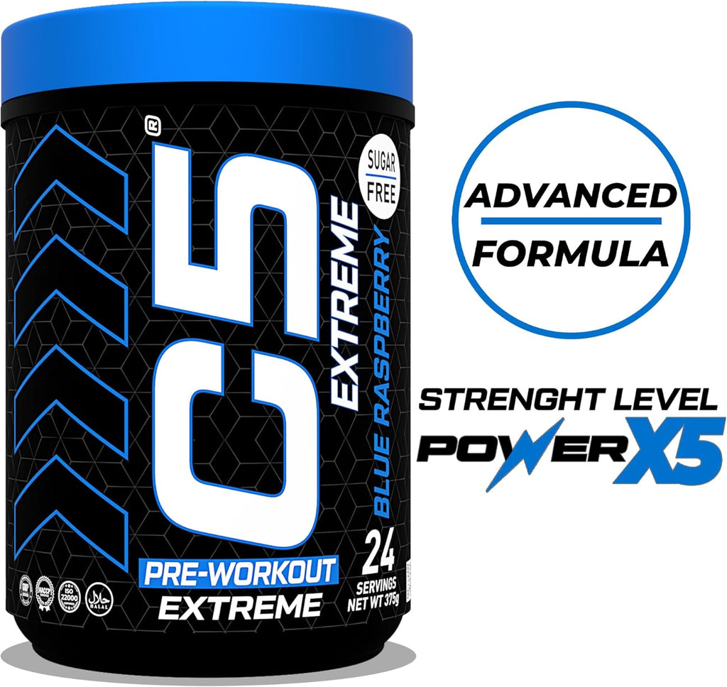 C5 Extreme Pre Workout Powder Blue Raspberry - Ultramade