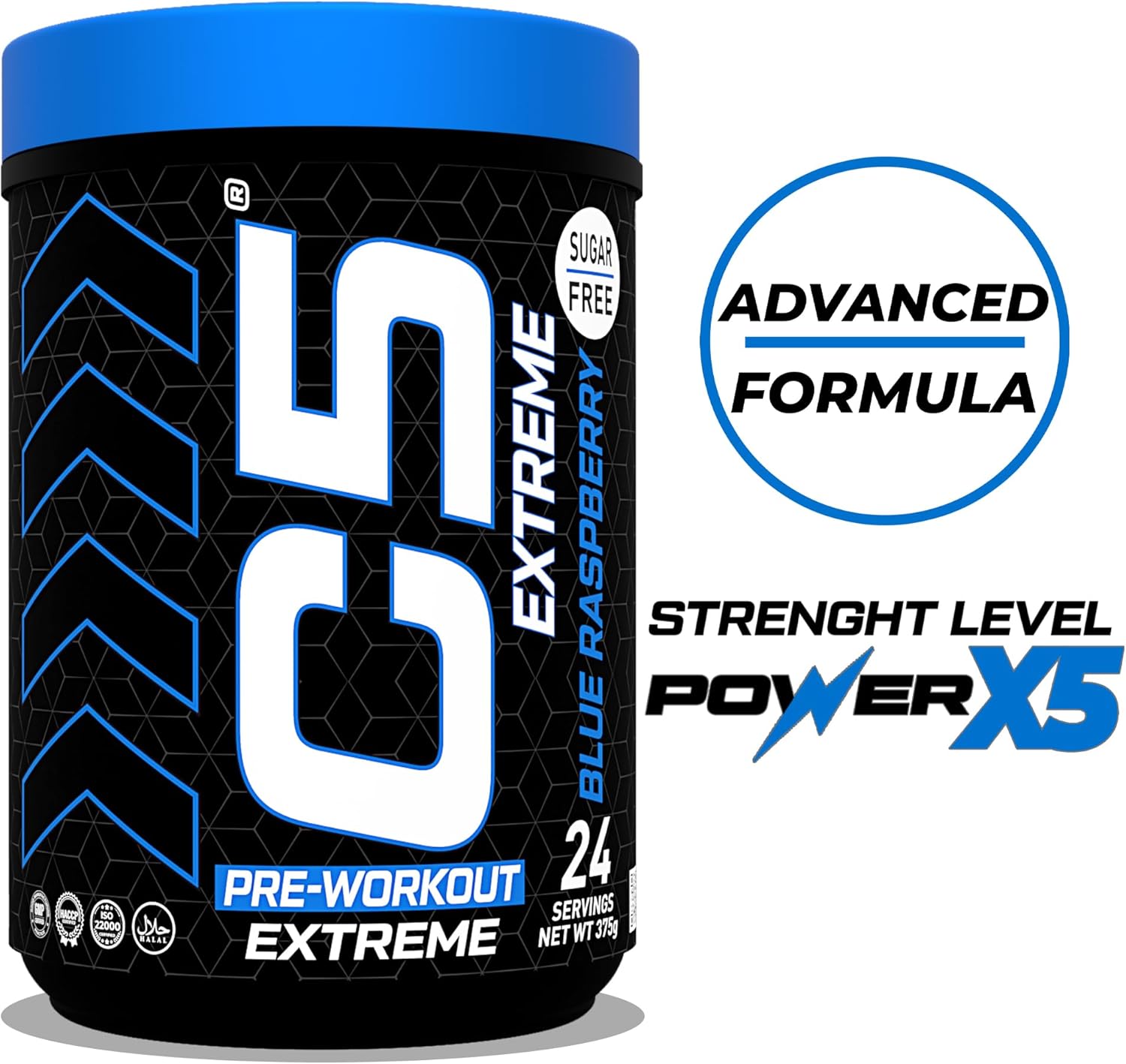 C5 Extreme Pre Workout Powder Blue Raspberry - Ultramade