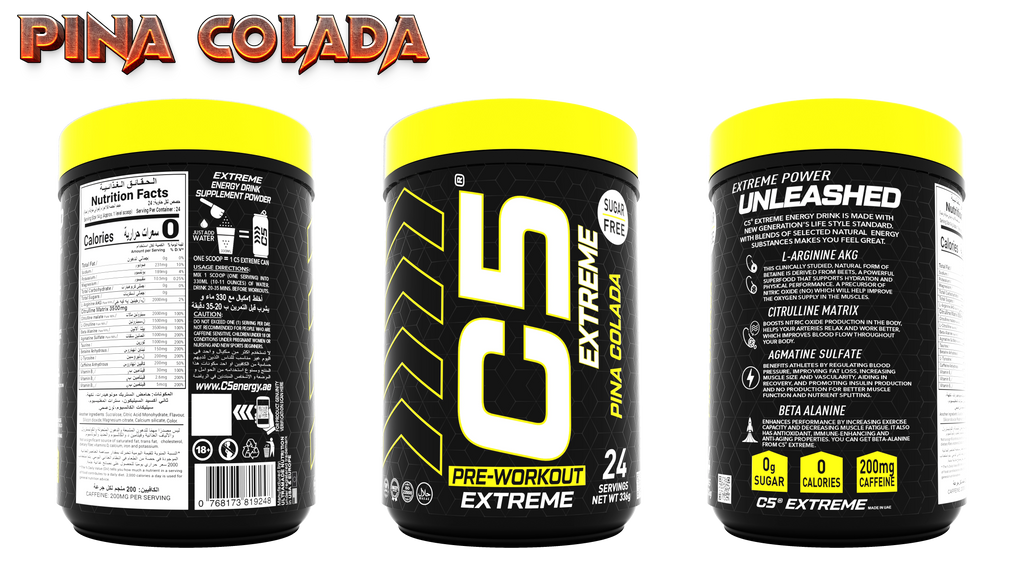 C5 Extreme Pre Workout Powder Pina Colada - Ultramade