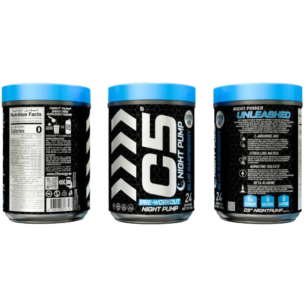 C5 Night Pump Pre Workout Powder Blue Raspberry - Ultramade