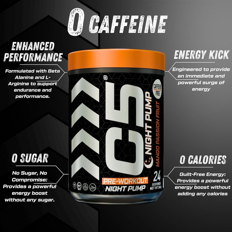 C5 Night Pump Pre Workout Powder Mango Passion Fruit