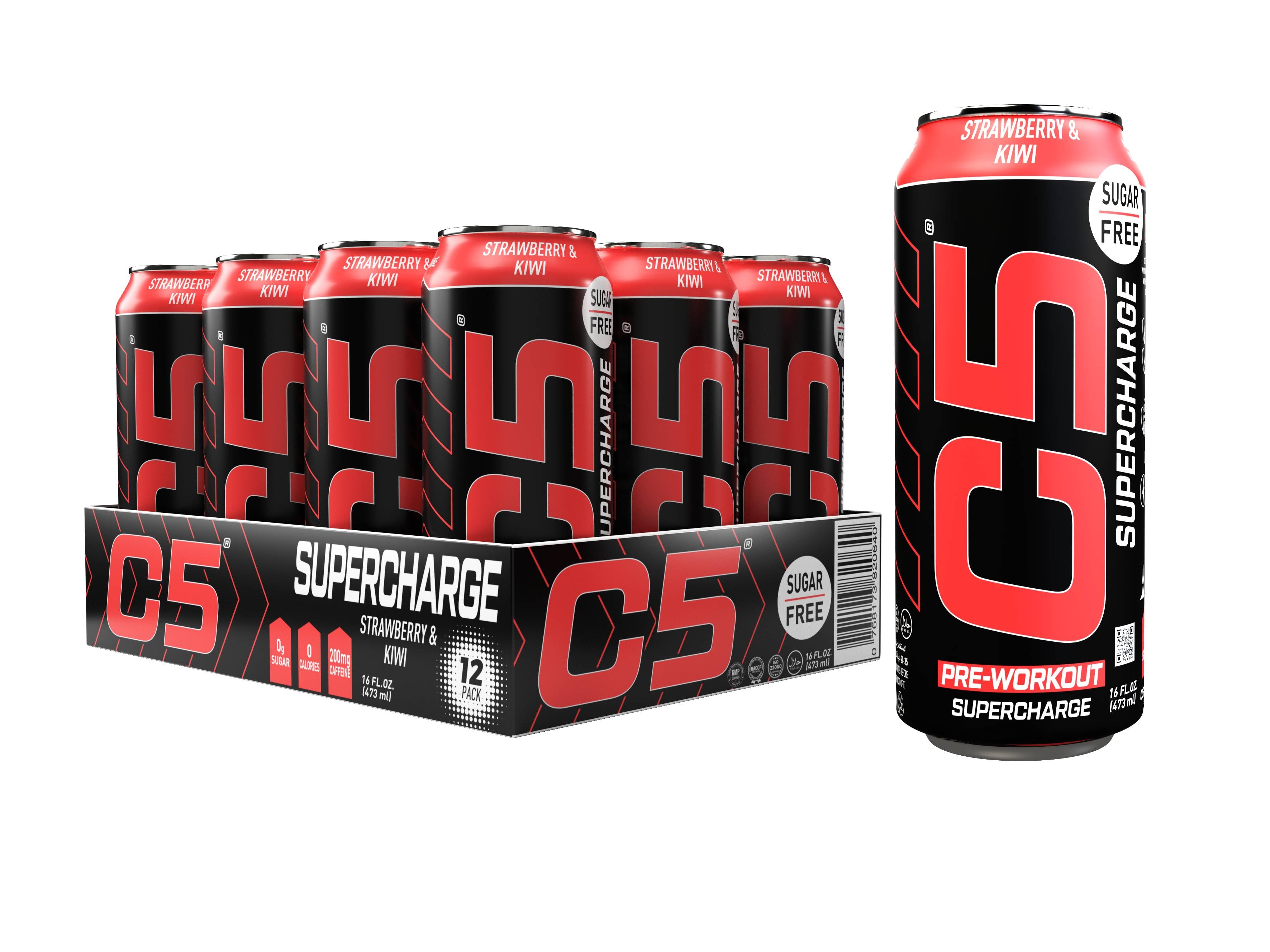 C5 Drink Supercharge Strawberry & Kiwi  Pre Workout