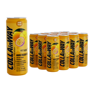 COLLAinWay Collagen Drink 5000mg - Zero Sugar,10mg Biotin - Pack of 12 -  Mango Passion fruit