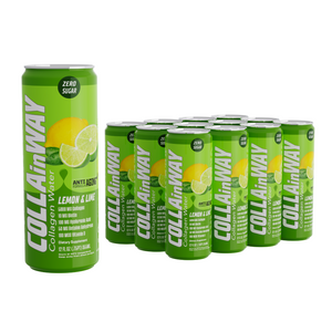 COLLAinWay Collagen 5000mg - Zero Sugar, 10mg Biotin, 100mg Hyaluronic Acid - Pack of 12, Mojito