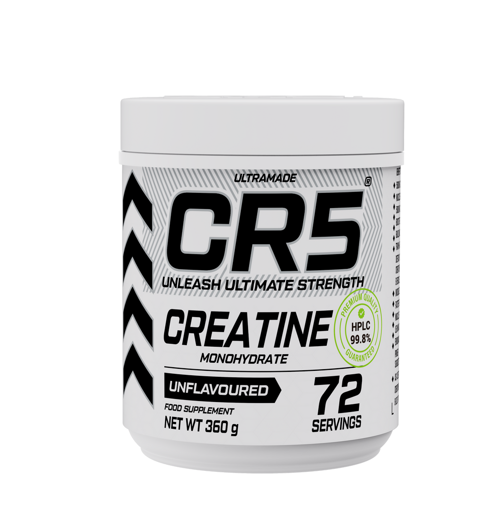 CR5 Creatine Monohydrate Powder 360g (72 Servings) – Unflavoured, Micronized, 99.8% HPLC-Tested Purity –